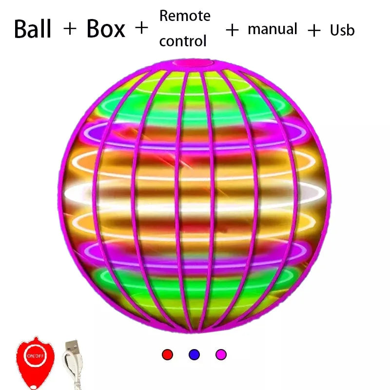 Flying Ball Boomerang Spinner Toys Hand Control Drone 360° Rotating Mini UFO With LED Lights for Children Funny Birthday Gifts