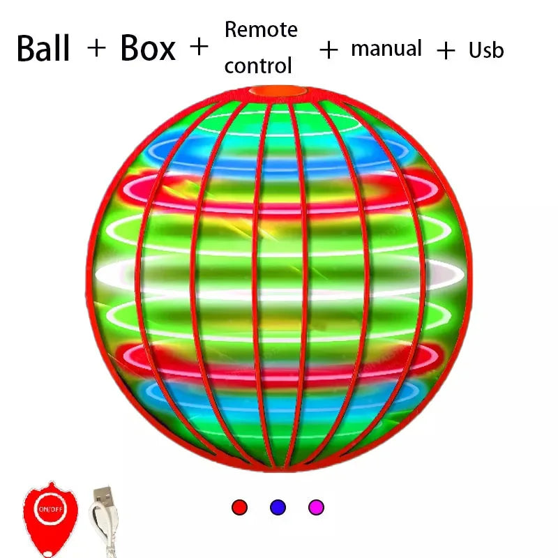 Flying Ball Boomerang Spinner Toys Hand Control Drone 360° Rotating Mini UFO With LED Lights for Children Funny Birthday Gifts
